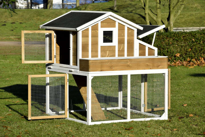 dobar Hühnerstall mit Gehege, Salatbeet, Legebox